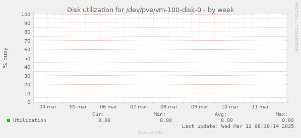 Disk utilization for /dev/pve/vm-100-disk-0